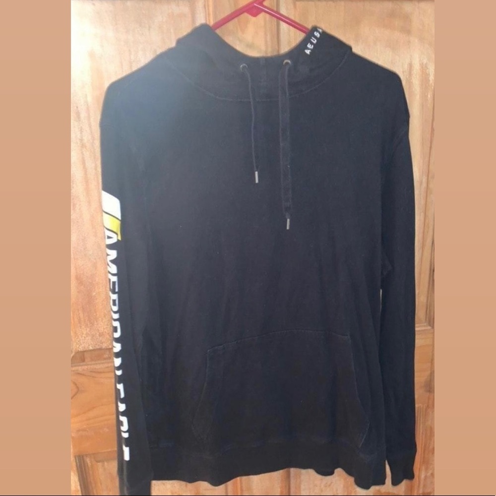 Black American Eagle iconic hoodie.